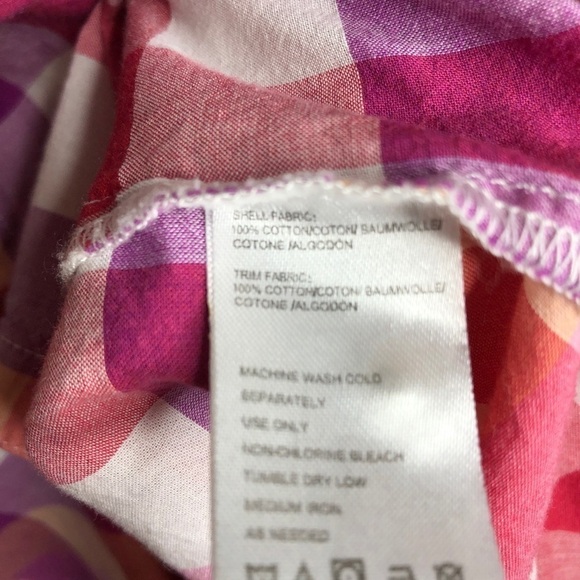 Anthropologie Isabelle Sinclair Plaid Button Down Shirt Contrast Back - Picture 7 of 8